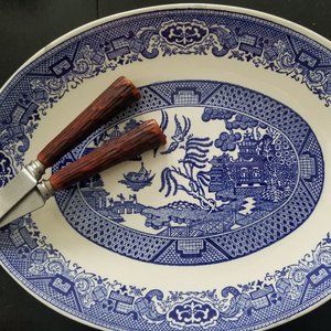 Vintage 13" Blue Willow Platter